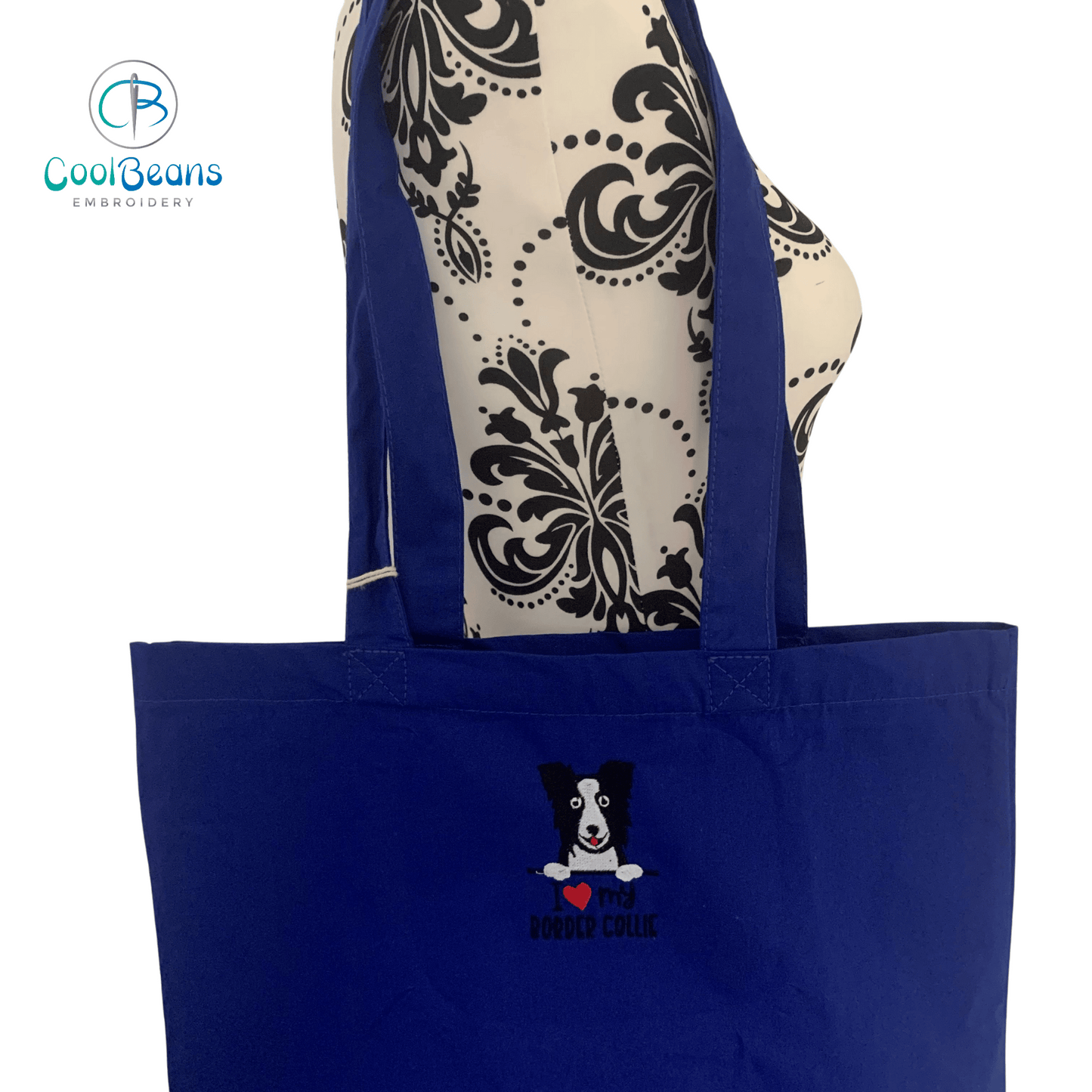 Border Collie Dog Tote / Shopper Bag - Personalised