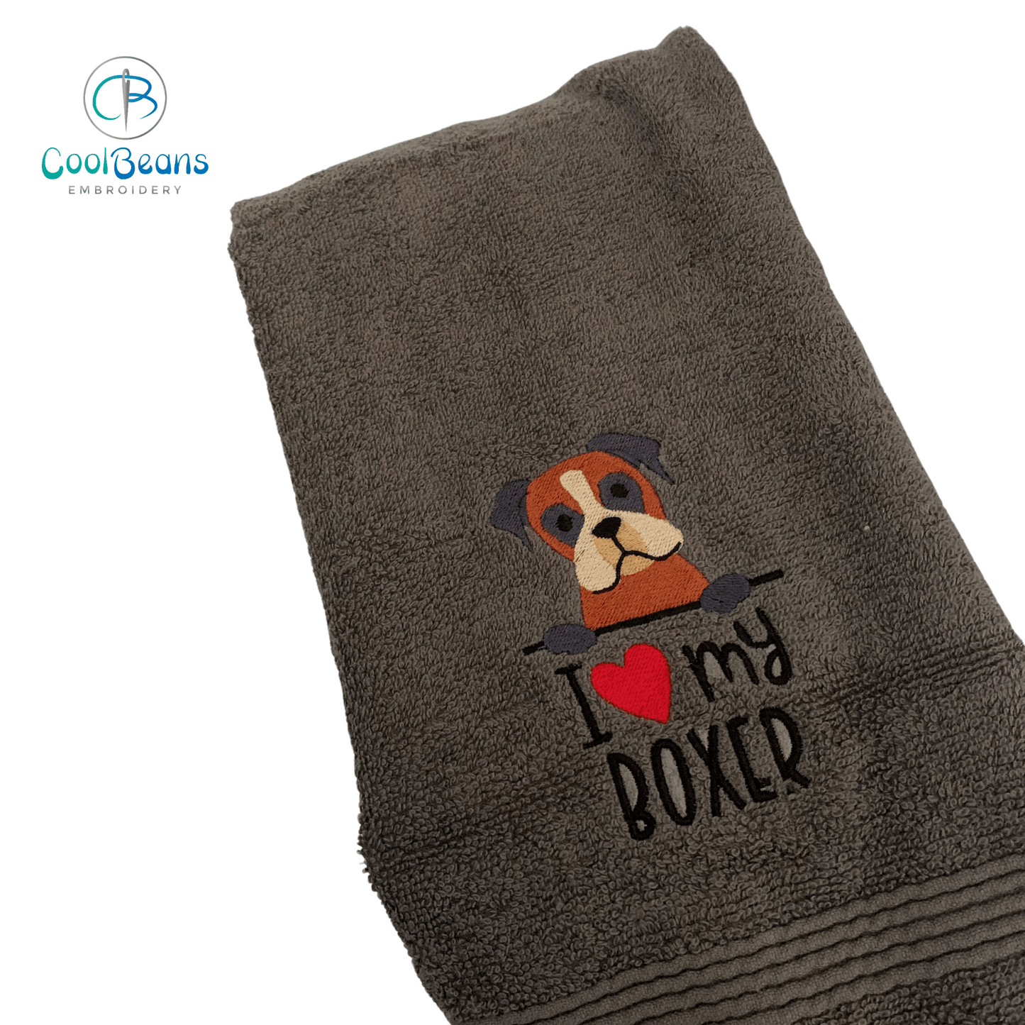 Dog Towels - I Love my Boxer - Personalised