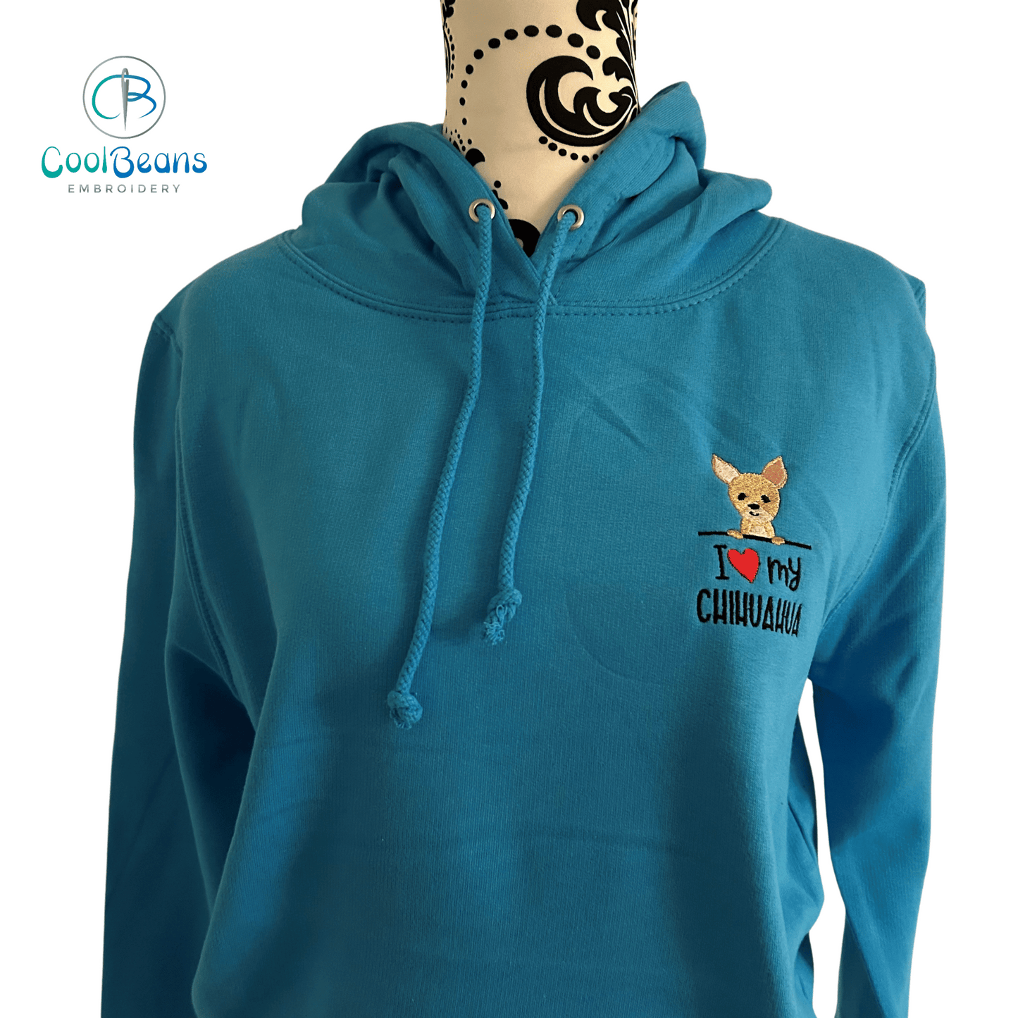 Chihuahua Dog Embroidered Personalised Hoodie