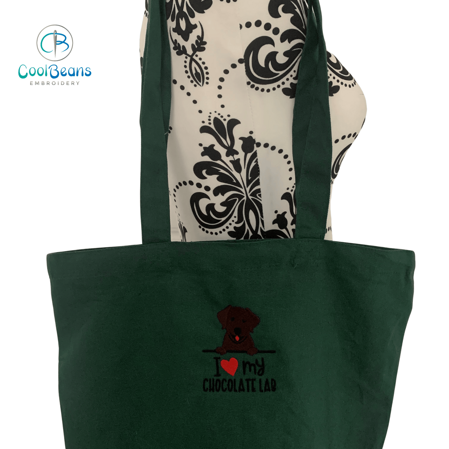 Chocolate Labrador Retriever Dog Tote / Shopper Bag - Personalised