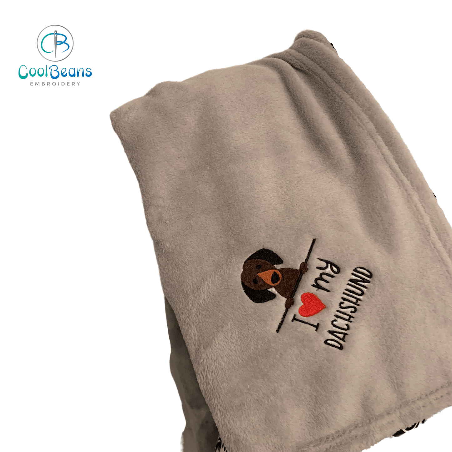 Pet Fleece Blanket - Dachshund (Corner) - Personalised