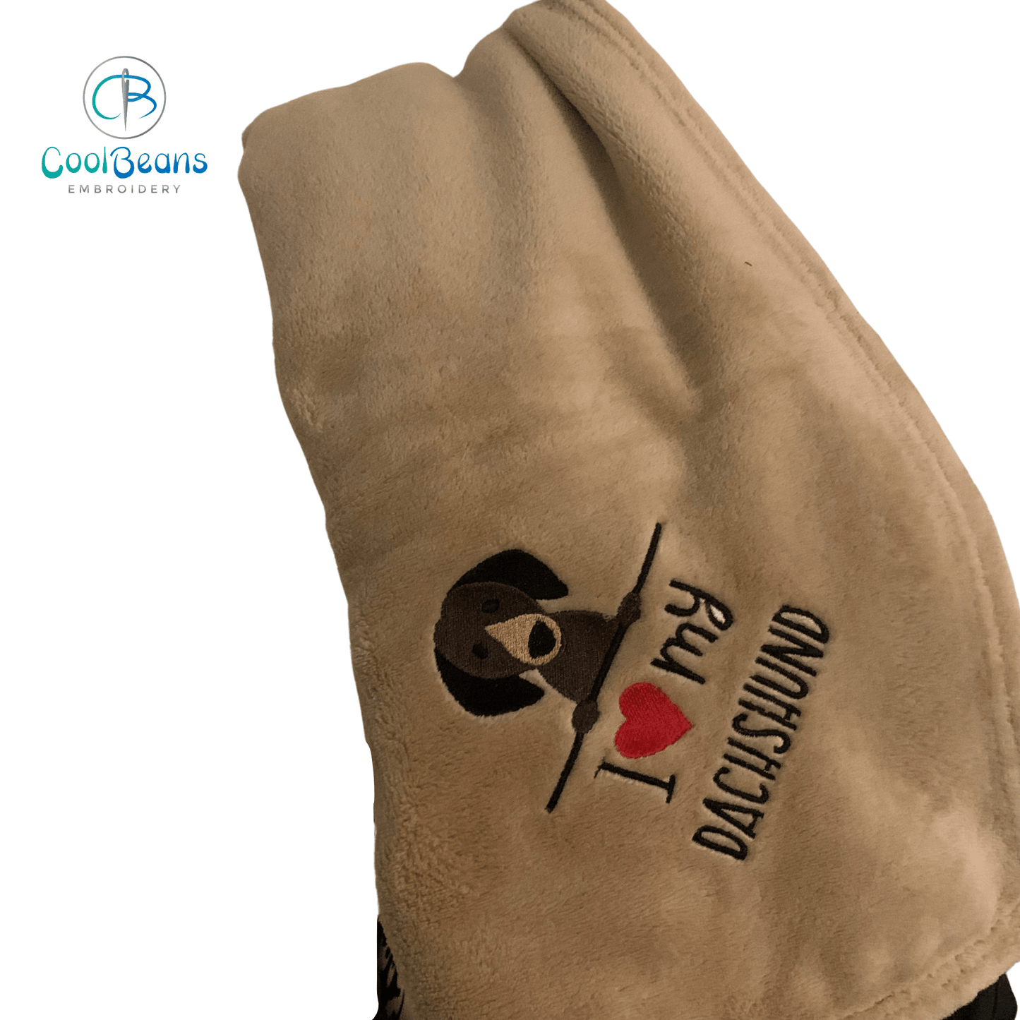 Pet Fleece Blanket - Dachshund (Corner) - Personalised