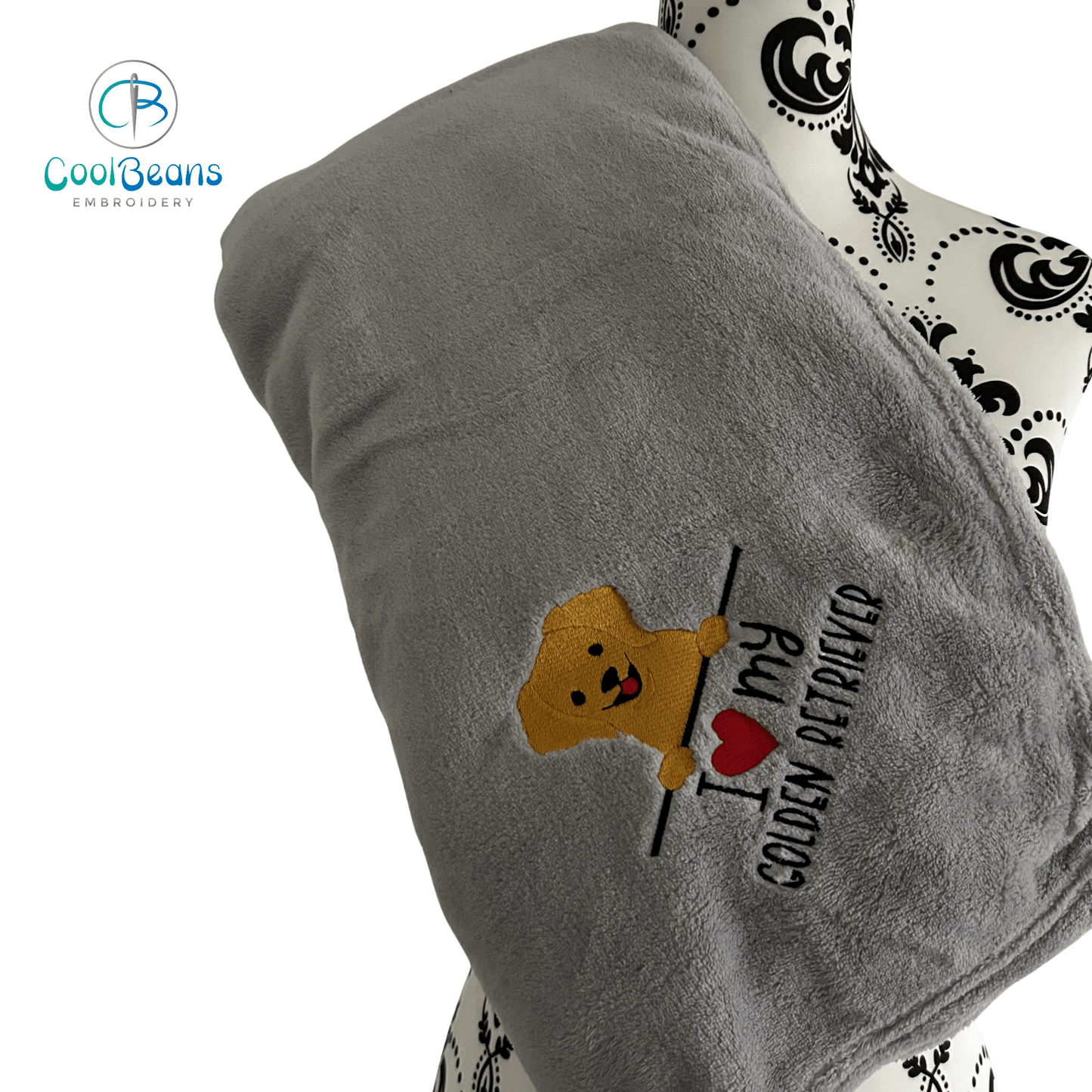 Pet Fleece Blanket - Golden Retriever (Corner) - Personalised