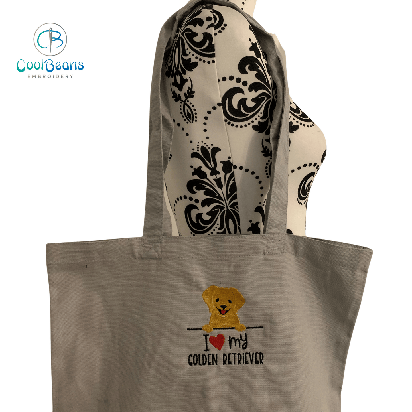 Golden Retriever Dog Tote / Shopper Bag - Personalised
