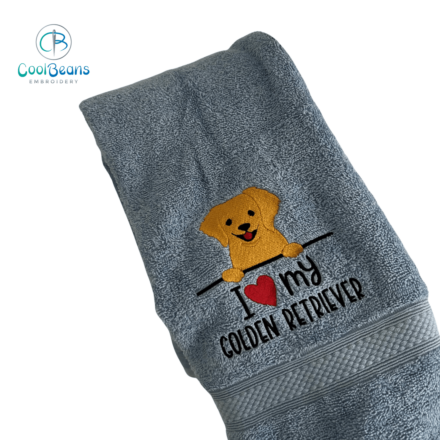 Dog Towels - Golden Retriever - Personalised