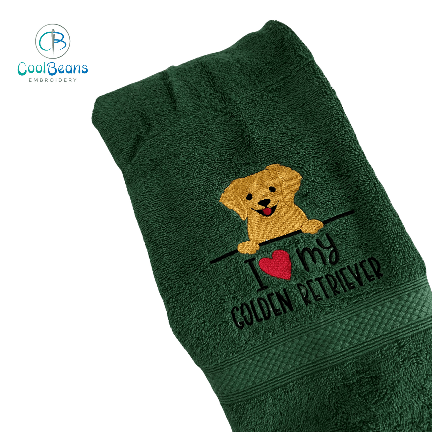 Dog Towels - Golden Retriever - Personalised