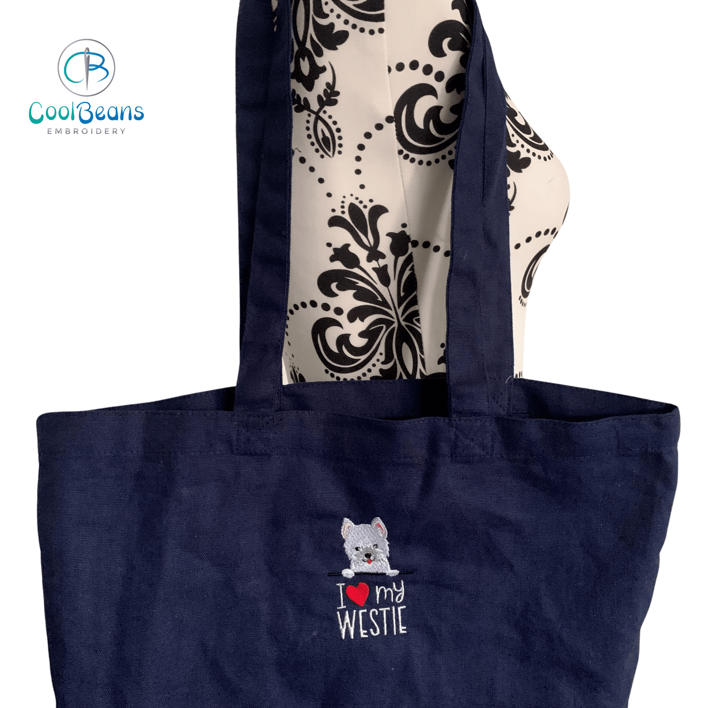 West Highland White Terrier Dog Tote / Shopper Bag - Personalised - Westie