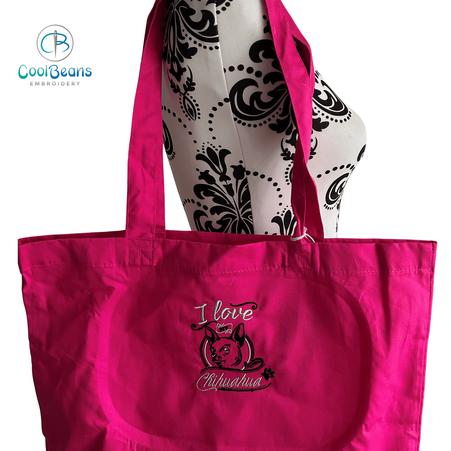 Chihuahua Love Dog Tote / Shopper Bag - Personalised