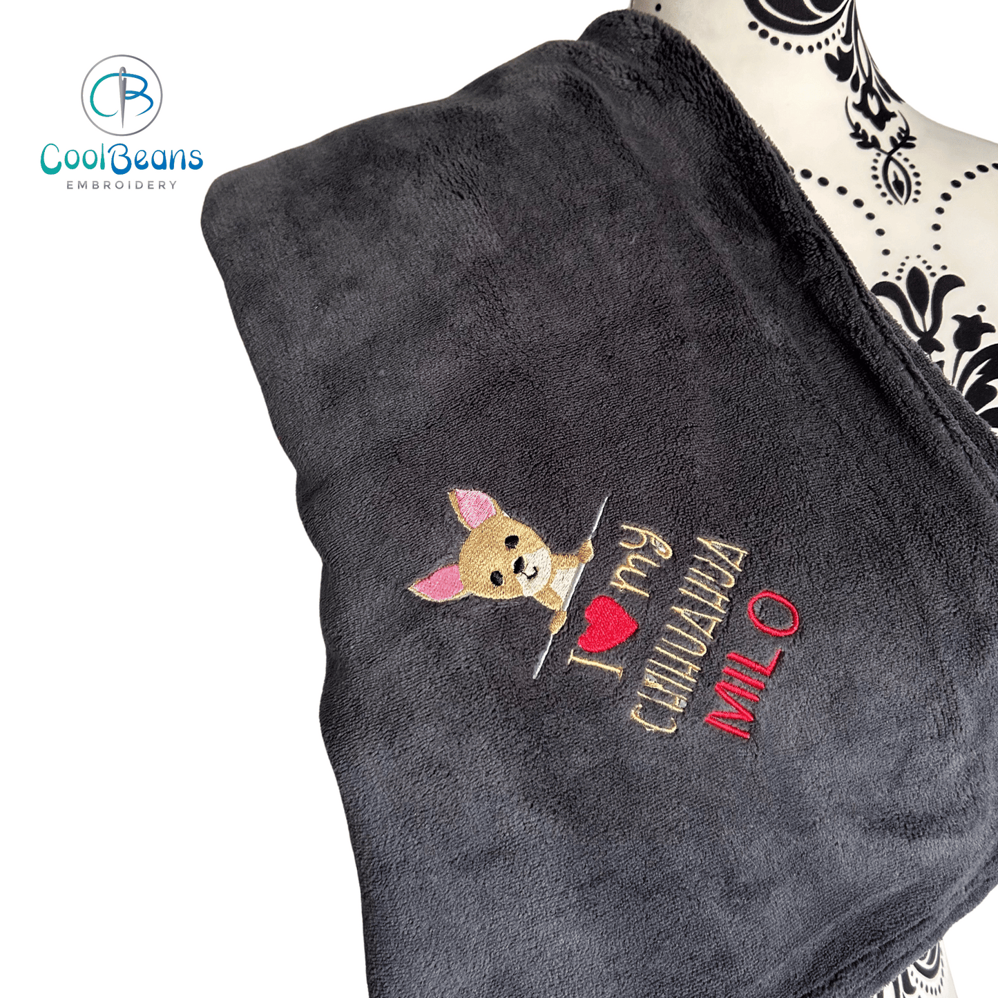 Pet Fleece Blanket - Chihuahua (Corner) - Personalised