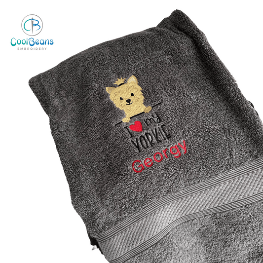 Dog Towels - Yorkshire Terrier - Personalised
