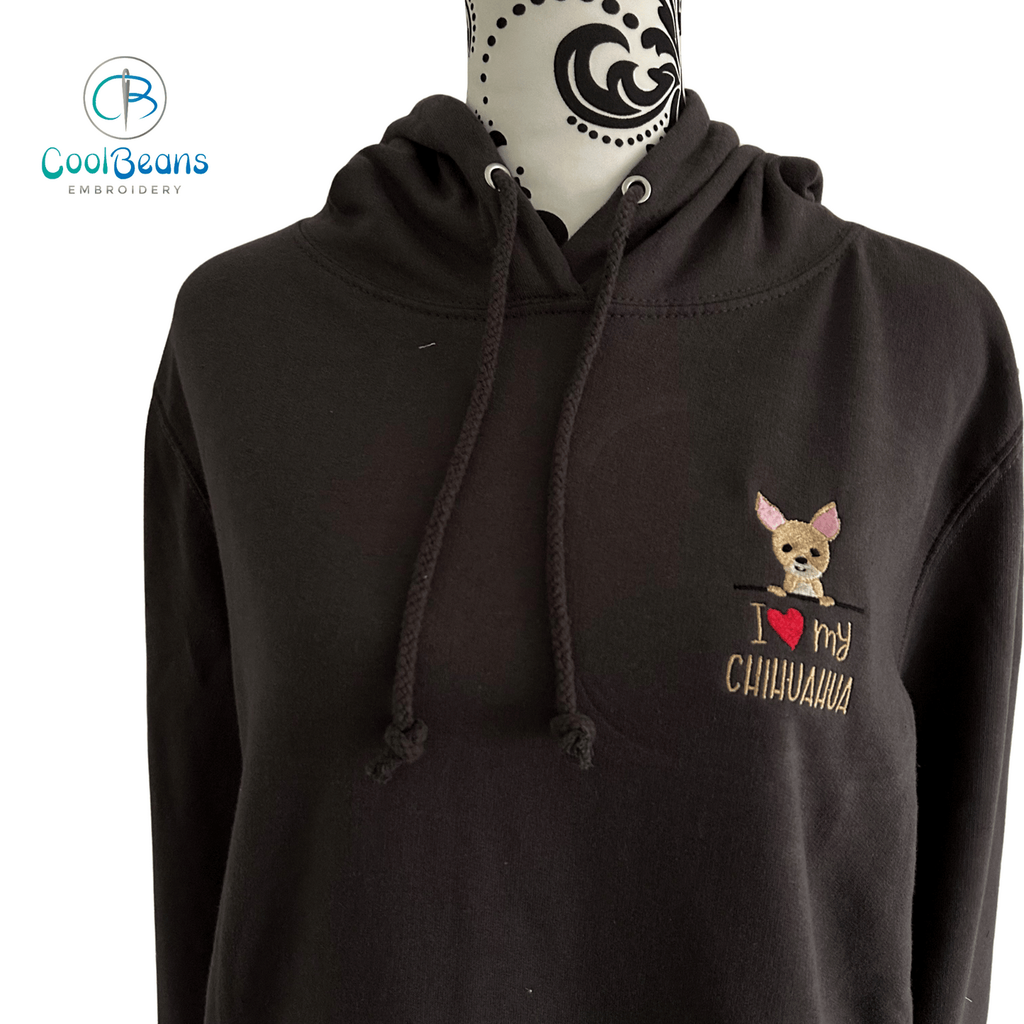 Chihuahua Dog Embroidered Personalised Hoodie