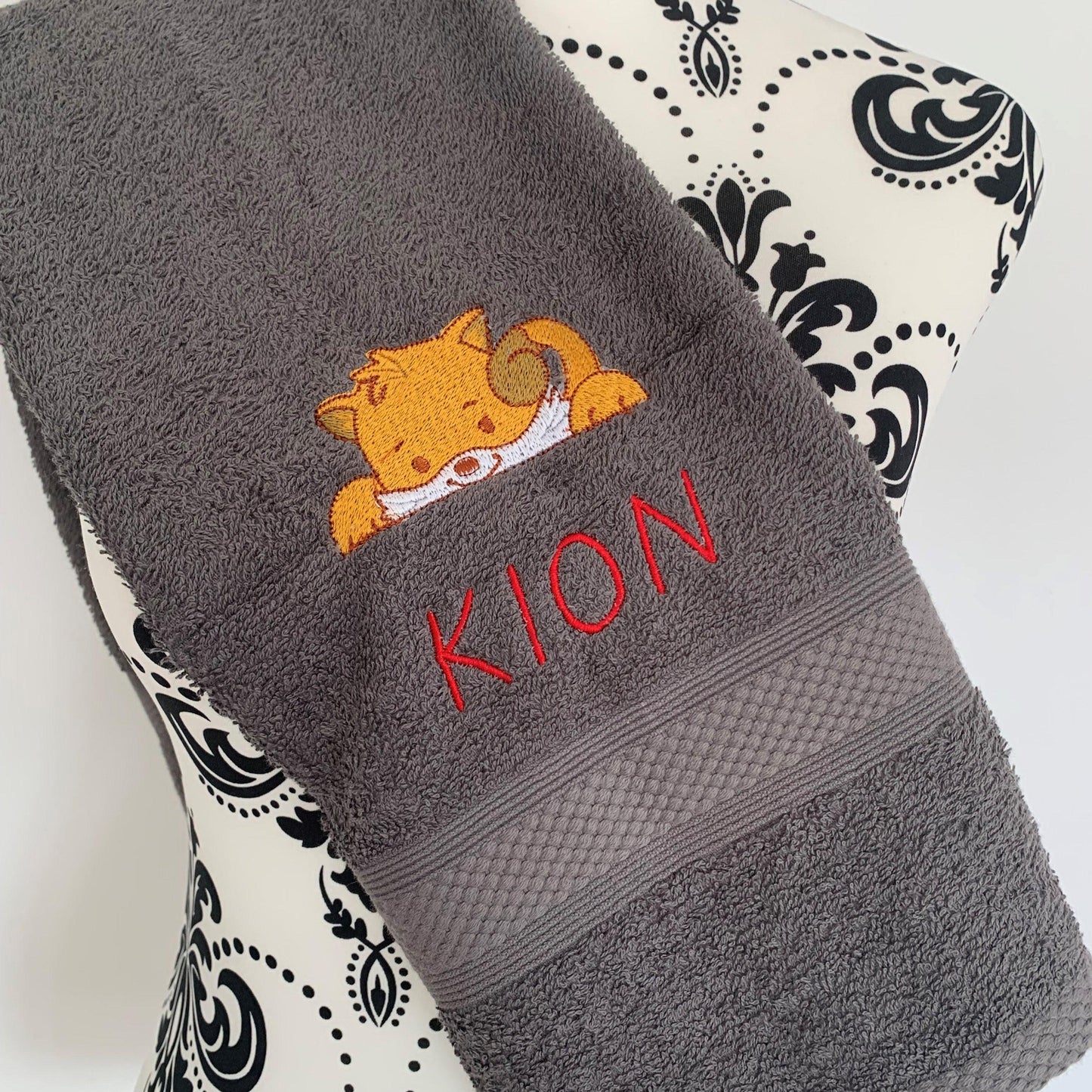 Cat Towels - Kitten / Cat Towel - Personalised - Cool Beans Embroidery & Personalisation