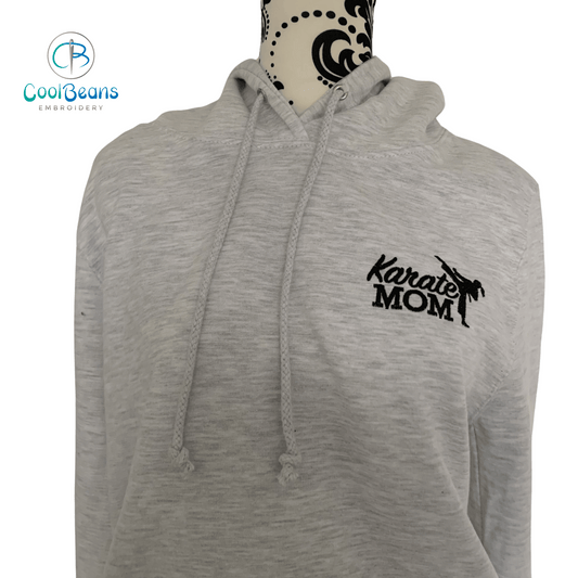 Karate Mom Embroidered Personalised Hoodie