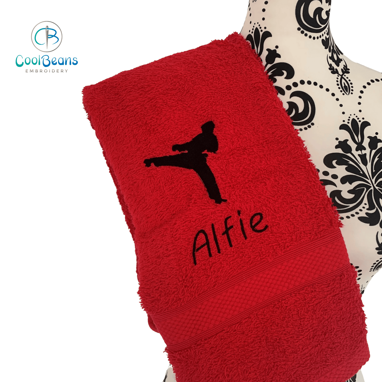 Karate Towels - Personalised Red