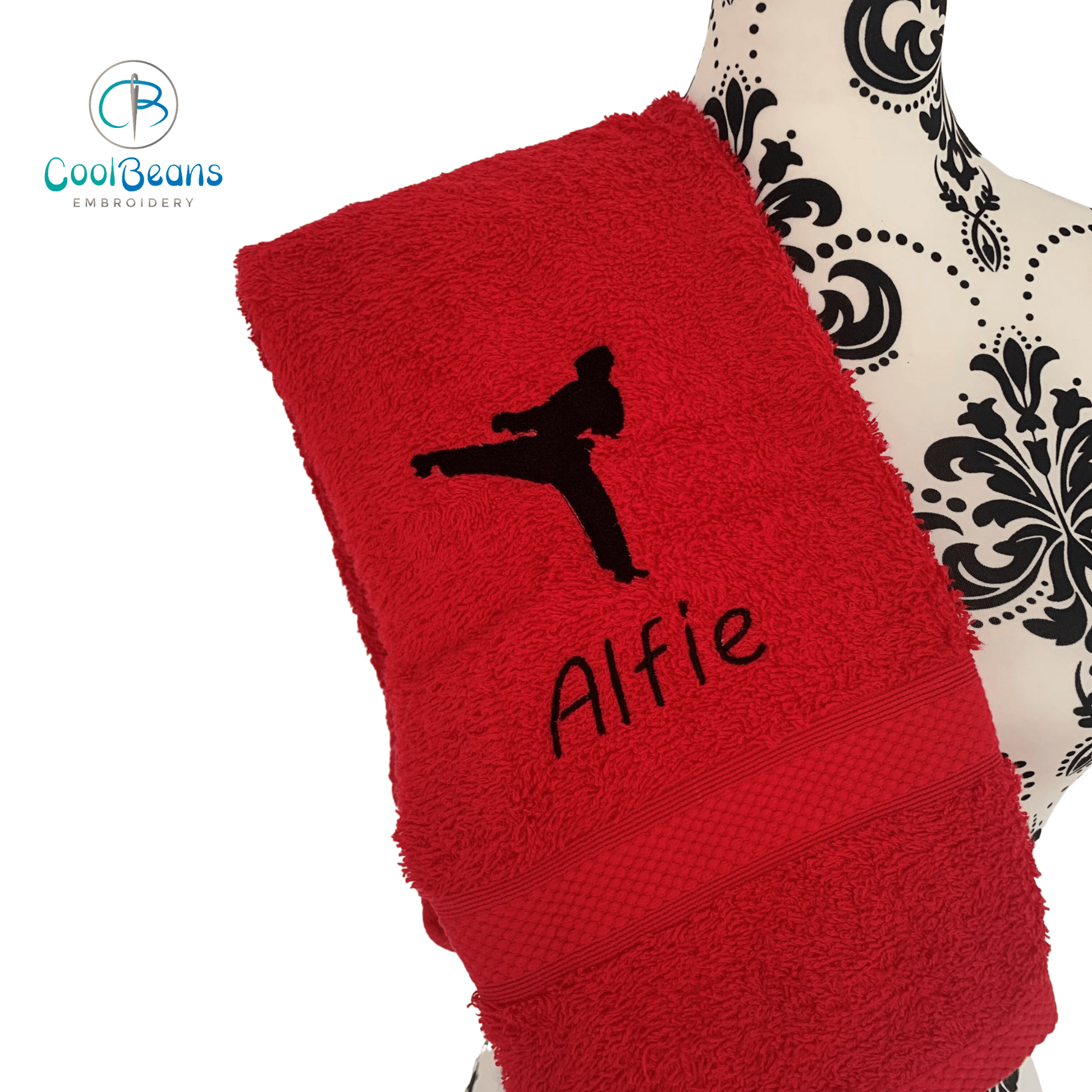Karate Towels - Personalised Red