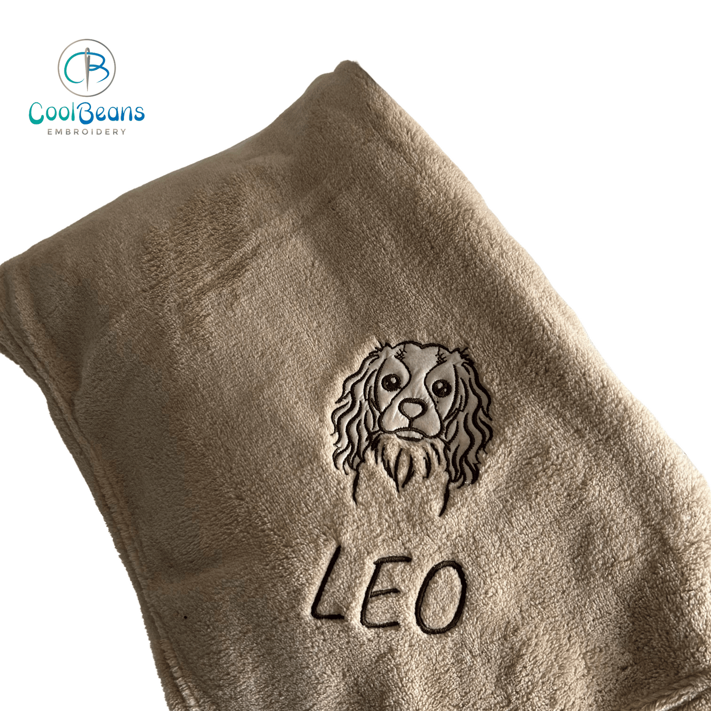 Pet Fleece Blanket - King Charles Spaniel (Corner) - Personalised