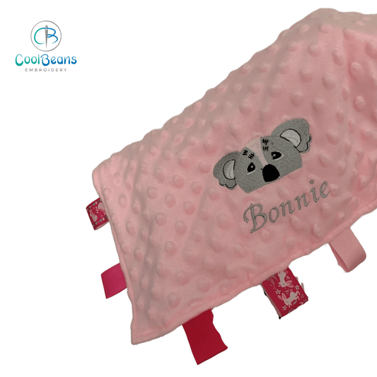 Koala -  Baby Taggy Bubble Blanket / Satin Comforter - Personalised