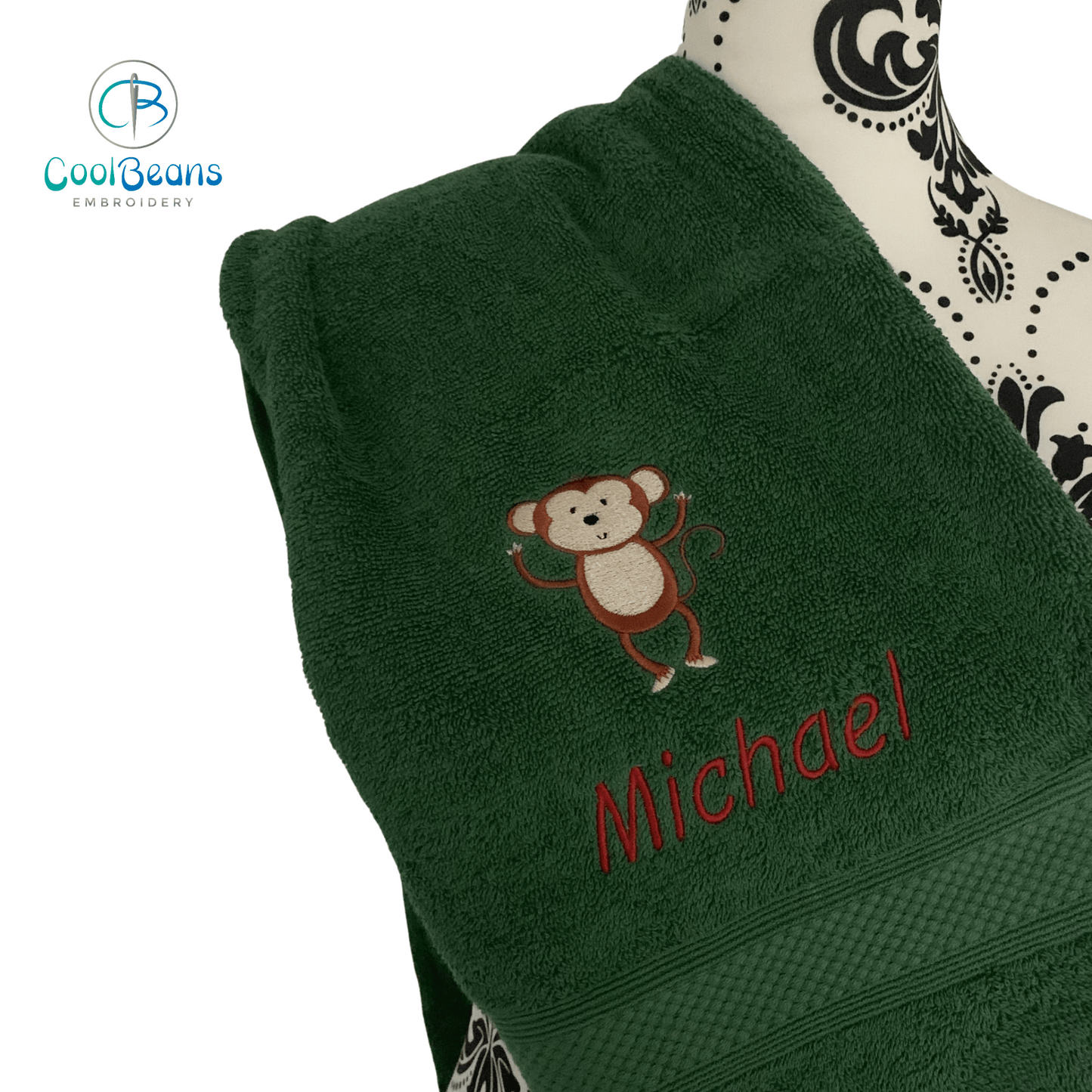Monkey Waving Towels - Personalised