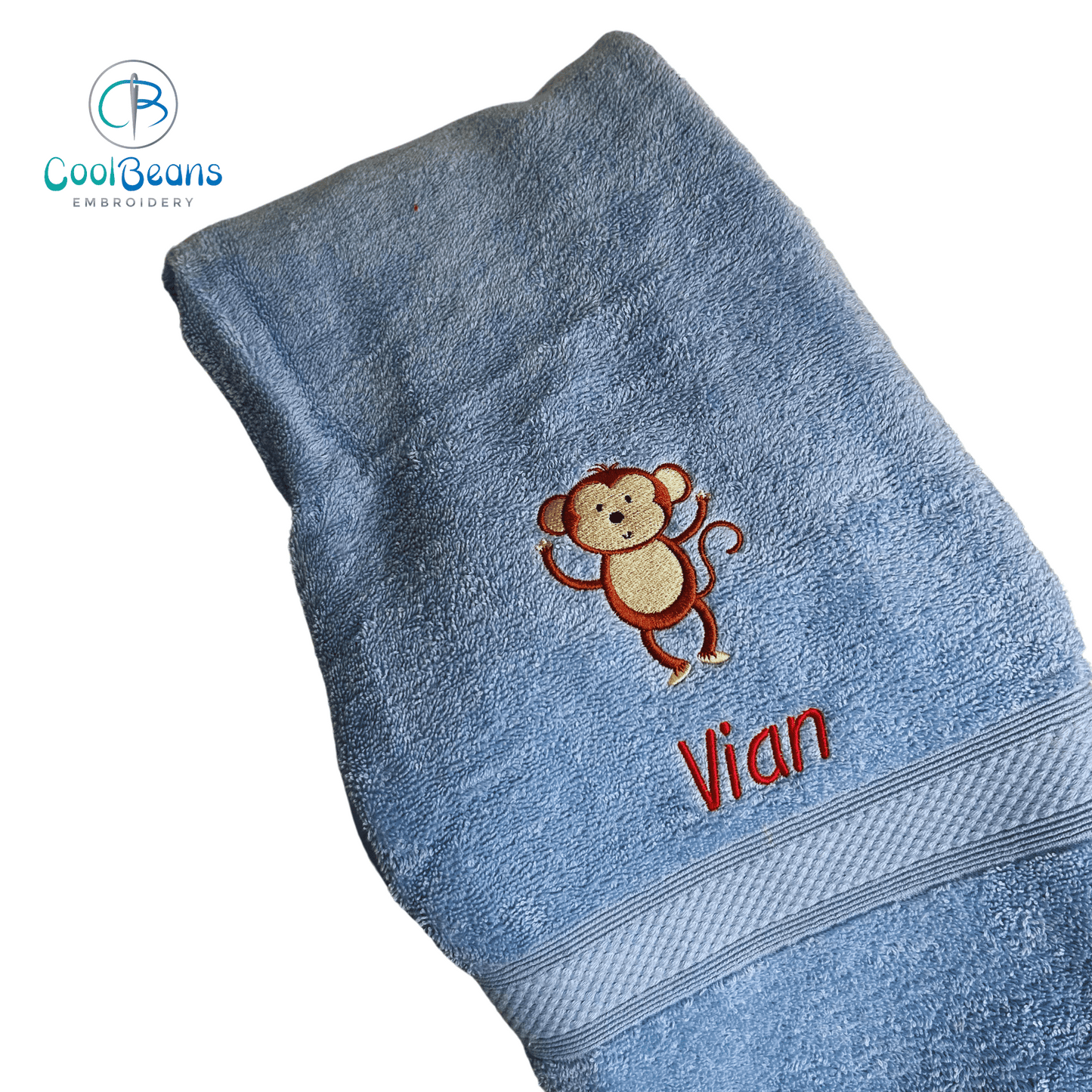 Monkey Waving Towels - Personalised