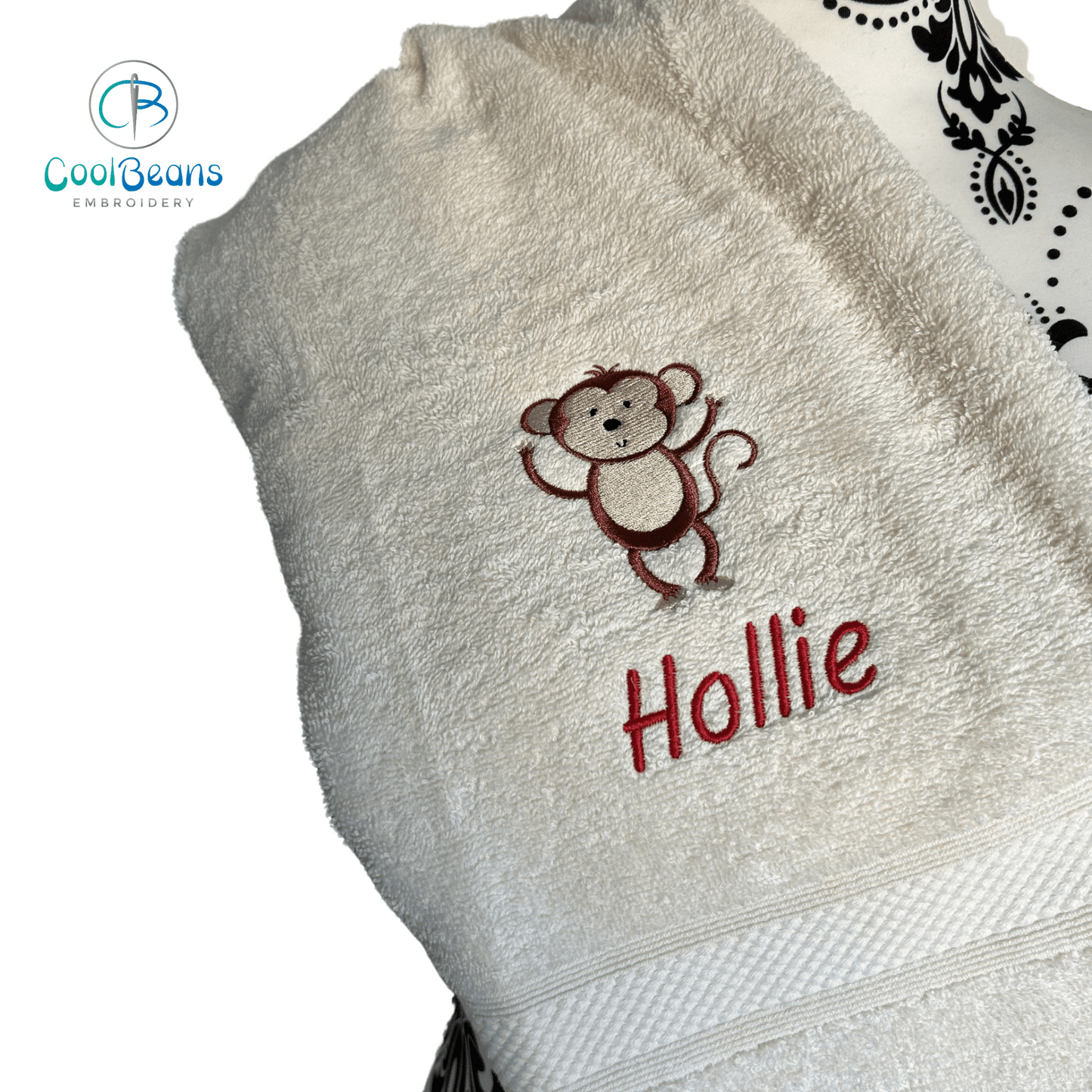 Monkey Waving Towels - Personalised