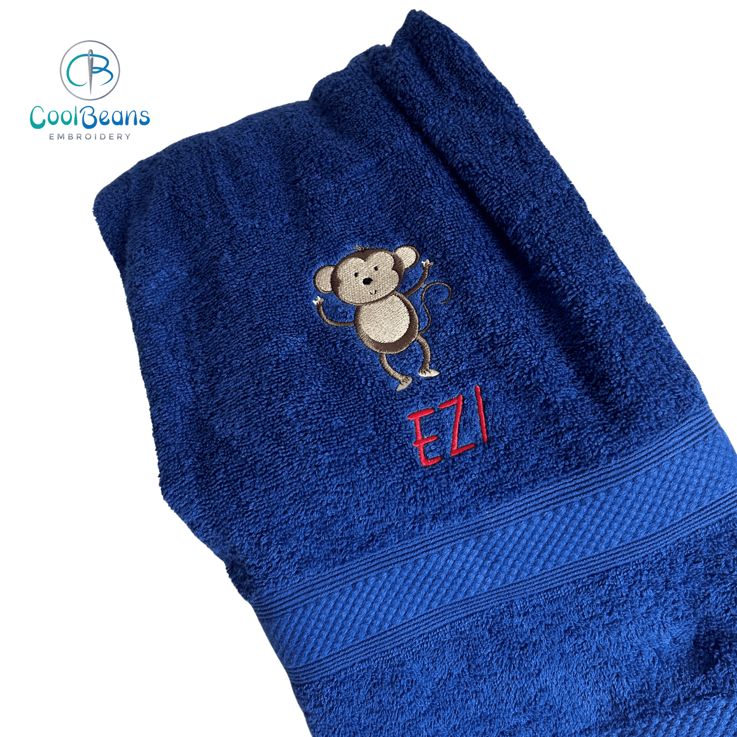 Monkey Waving Towels - Personalised