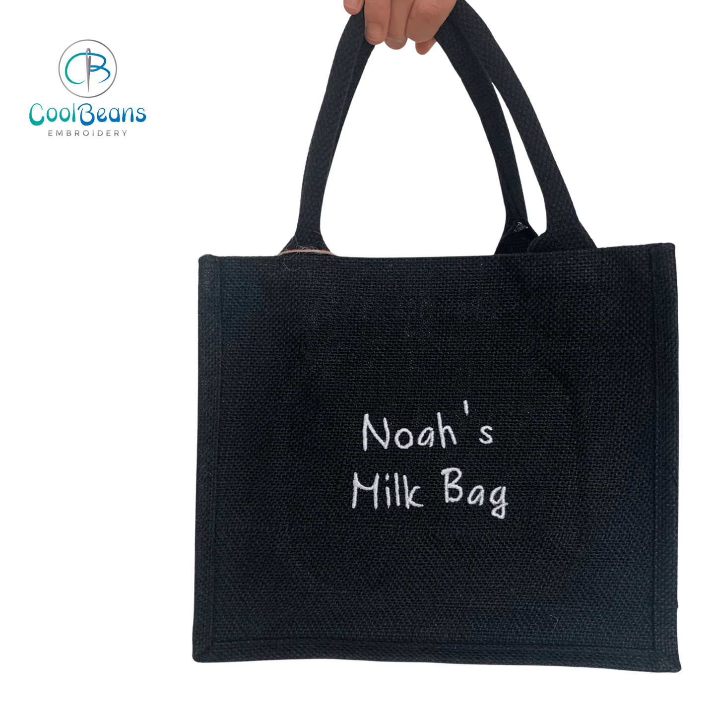 Name A Jute Gift Bag - Personalised - Cool Beans Embroidery & Personalisation
