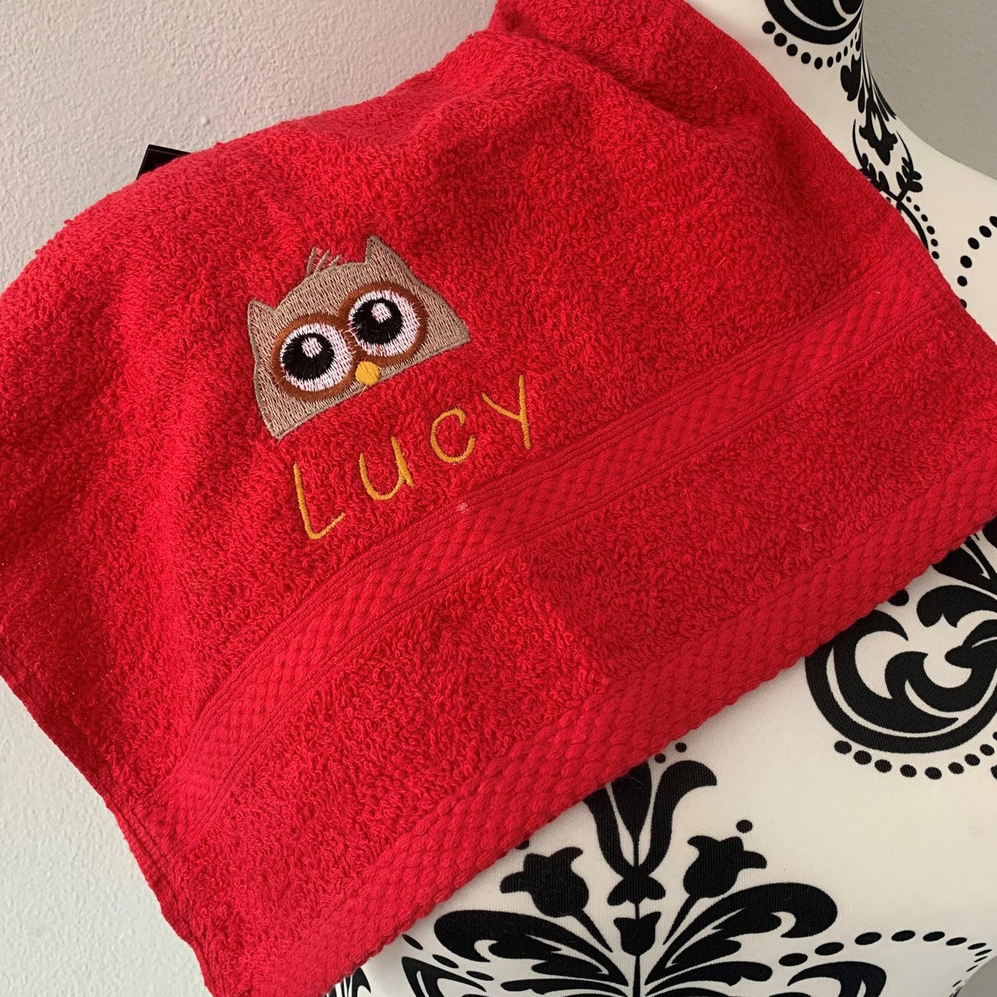 Owl Towels - Personalised - Cool Beans Embroidery & Personalisation