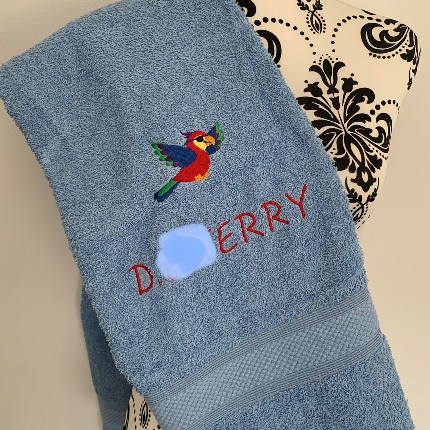 Parrot Pirate Towels - Personalised - Cool Beans Embroidery & Personalisation