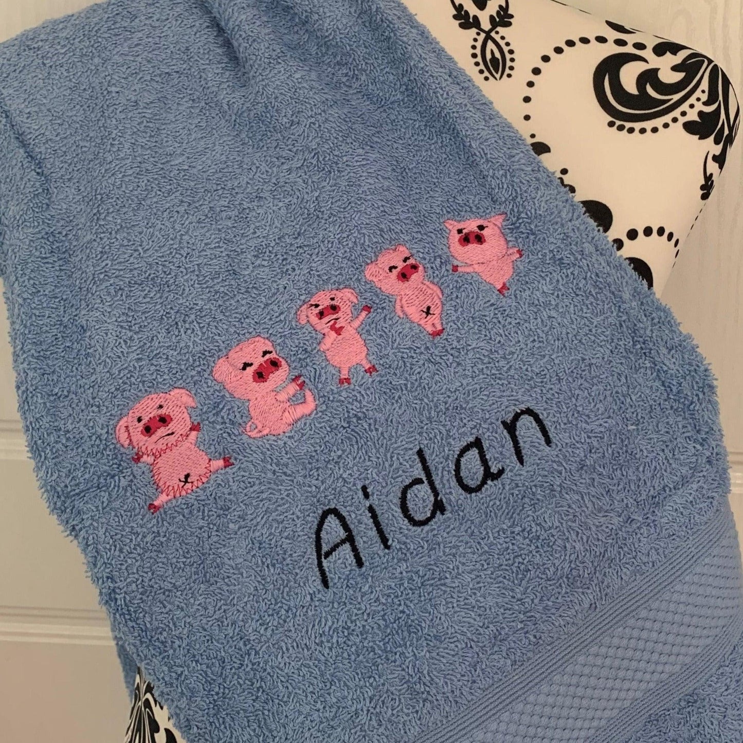 Pigs Towels - Personalised - Cool Beans Embroidery & Personalisation