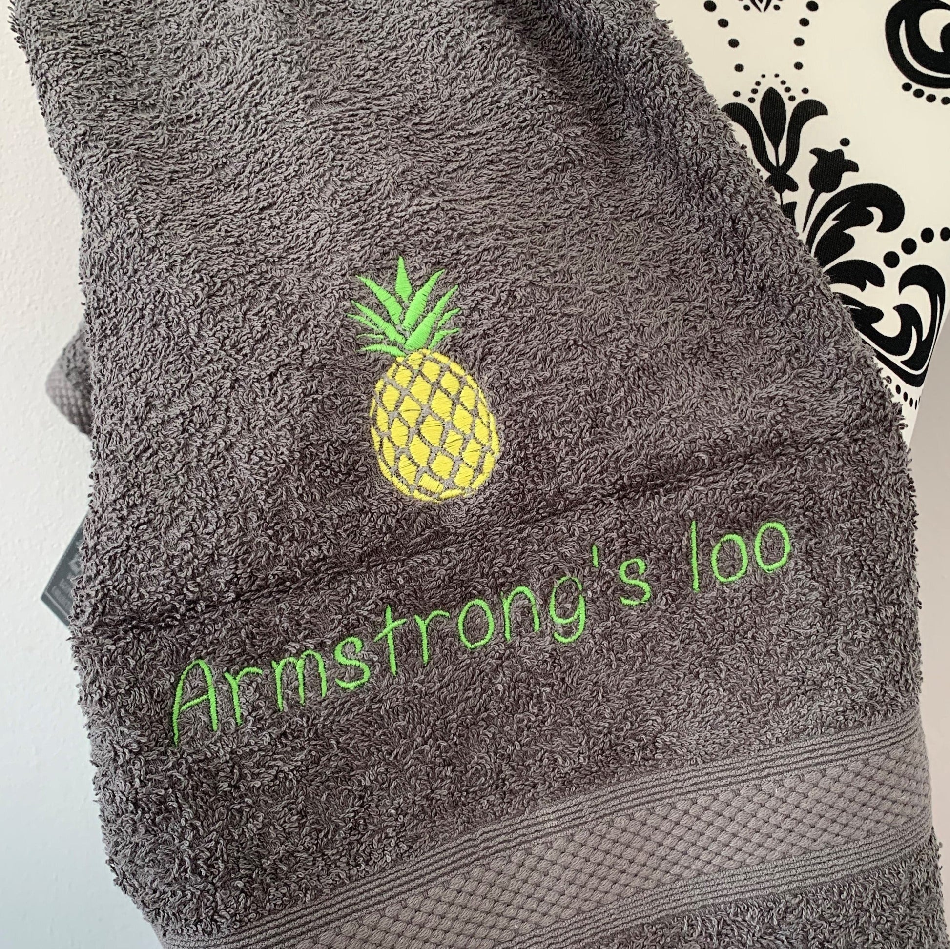 Pineapple Towels - Personalised - Cool Beans Embroidery & Personalisation