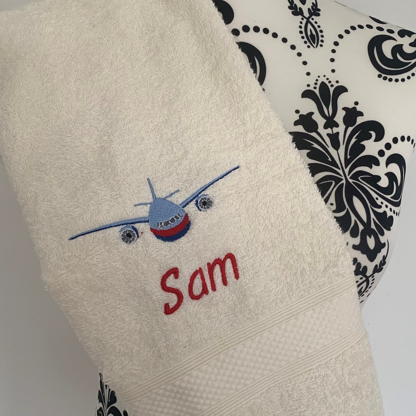 Plane - Aeroplane Towels - Personalised - Cool Beans Embroidery & Personalisation