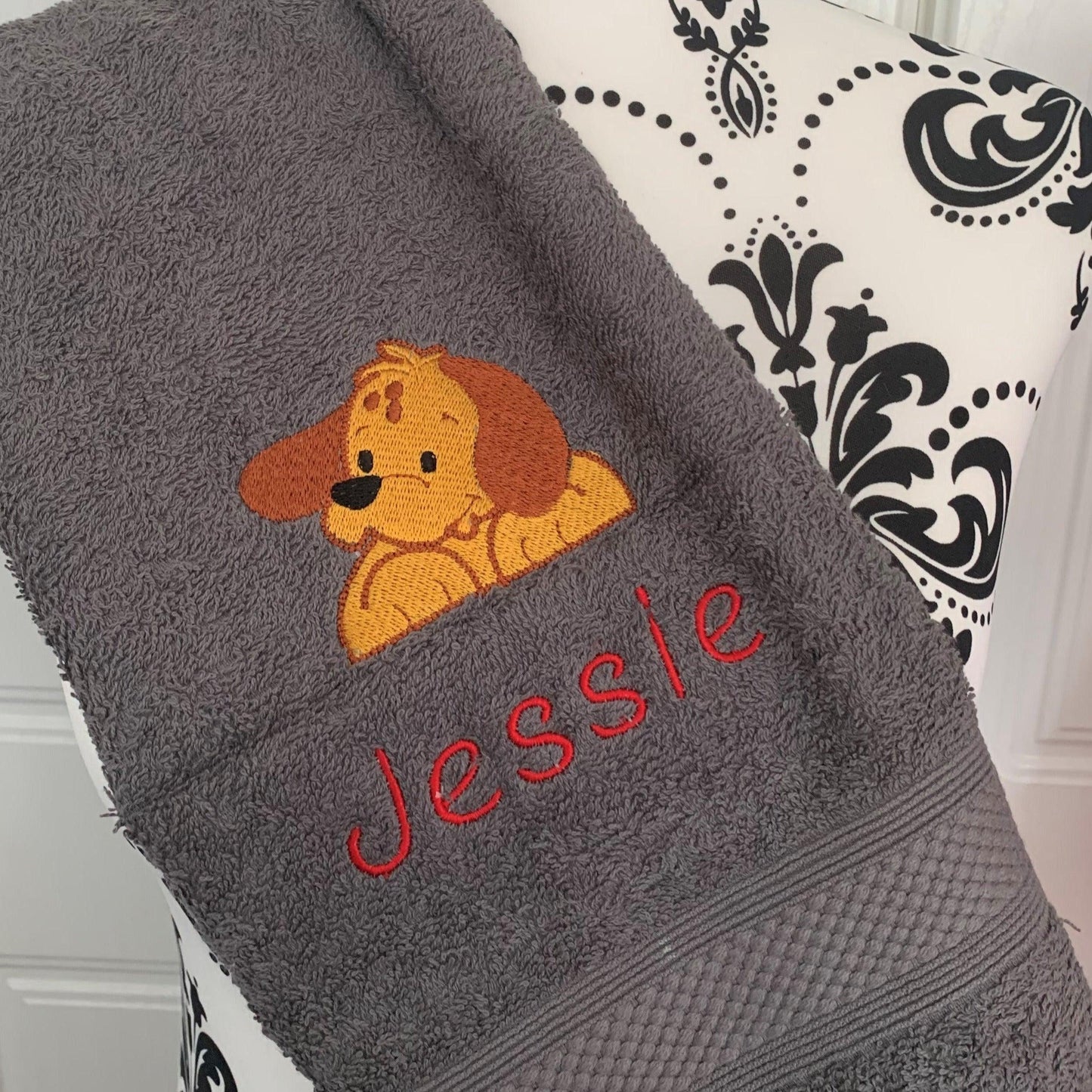 Puppy Dog Towels - Personalised - Cool Beans Embroidery & Personalisation
