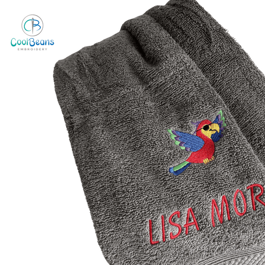 Parrot Pirate Towels - Personalised