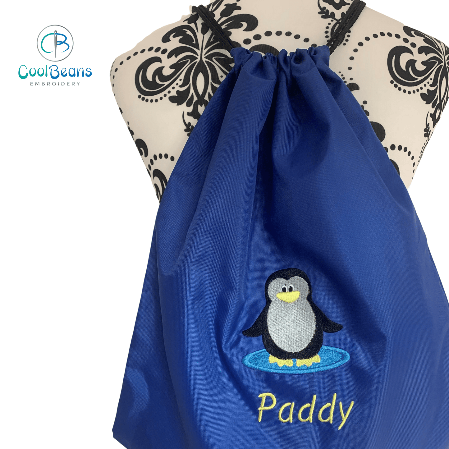 Penguin Drawstring Gym Bag - Personalised - Cool Beans Embroidery & Personalisation