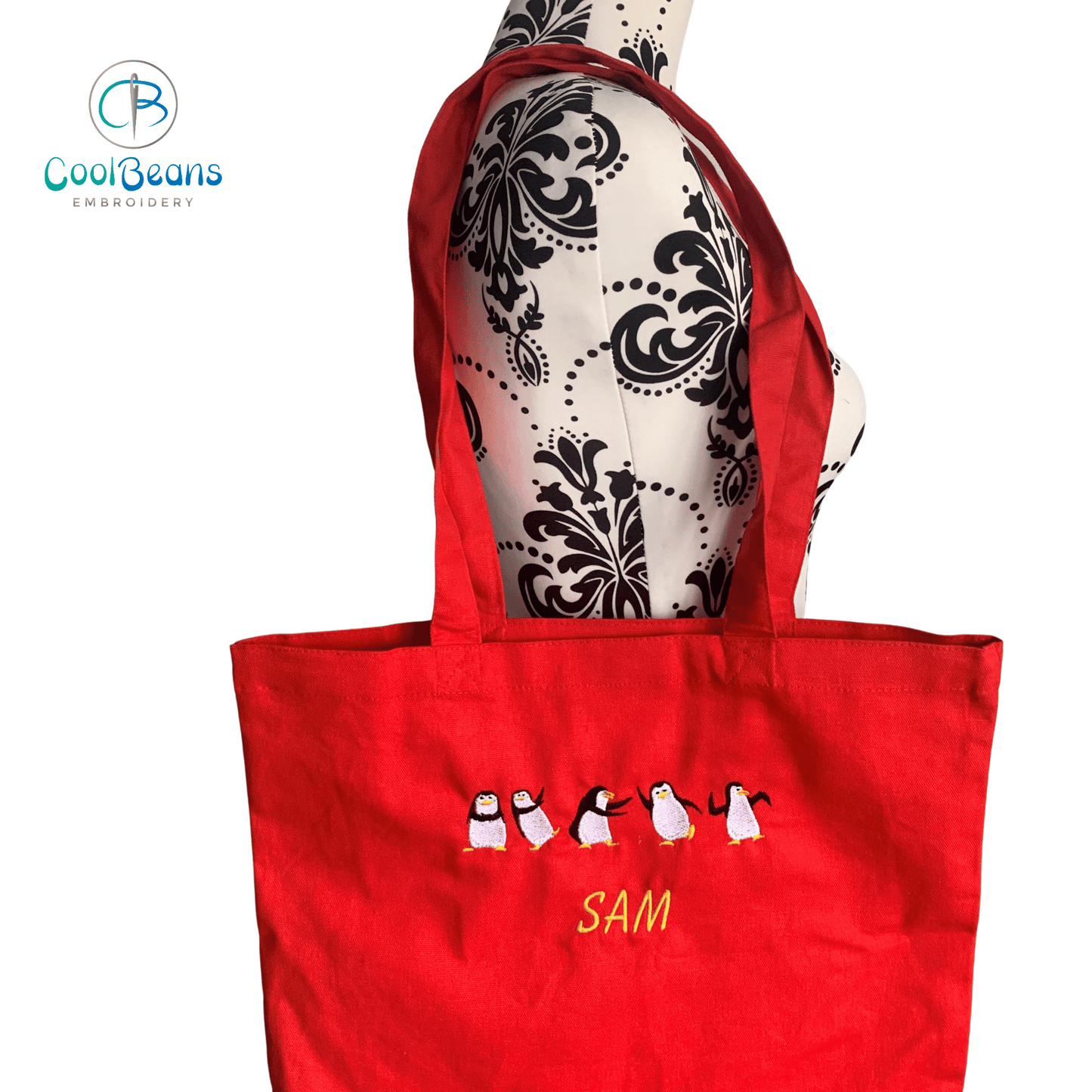 Penguins Dancing Tote / Shopper Bag - Personalised
