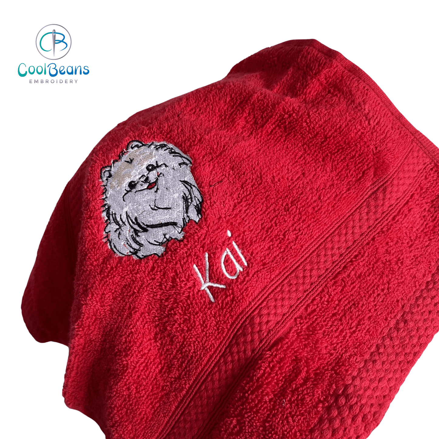 Dog Towels - Pomeranian - Personalised