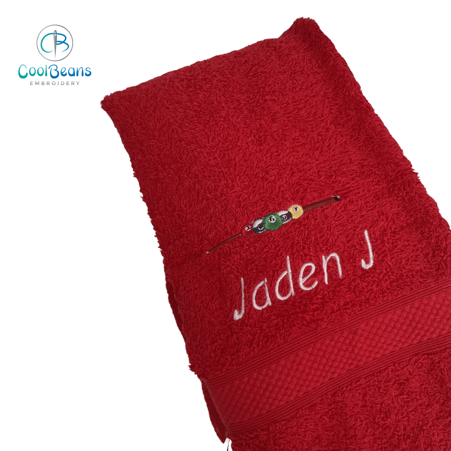 Pool - Balls & Cue Towels -Personalised