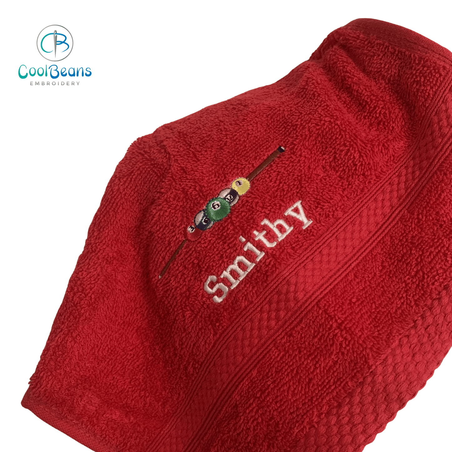 Pool - Balls & Cue Towels -Personalised