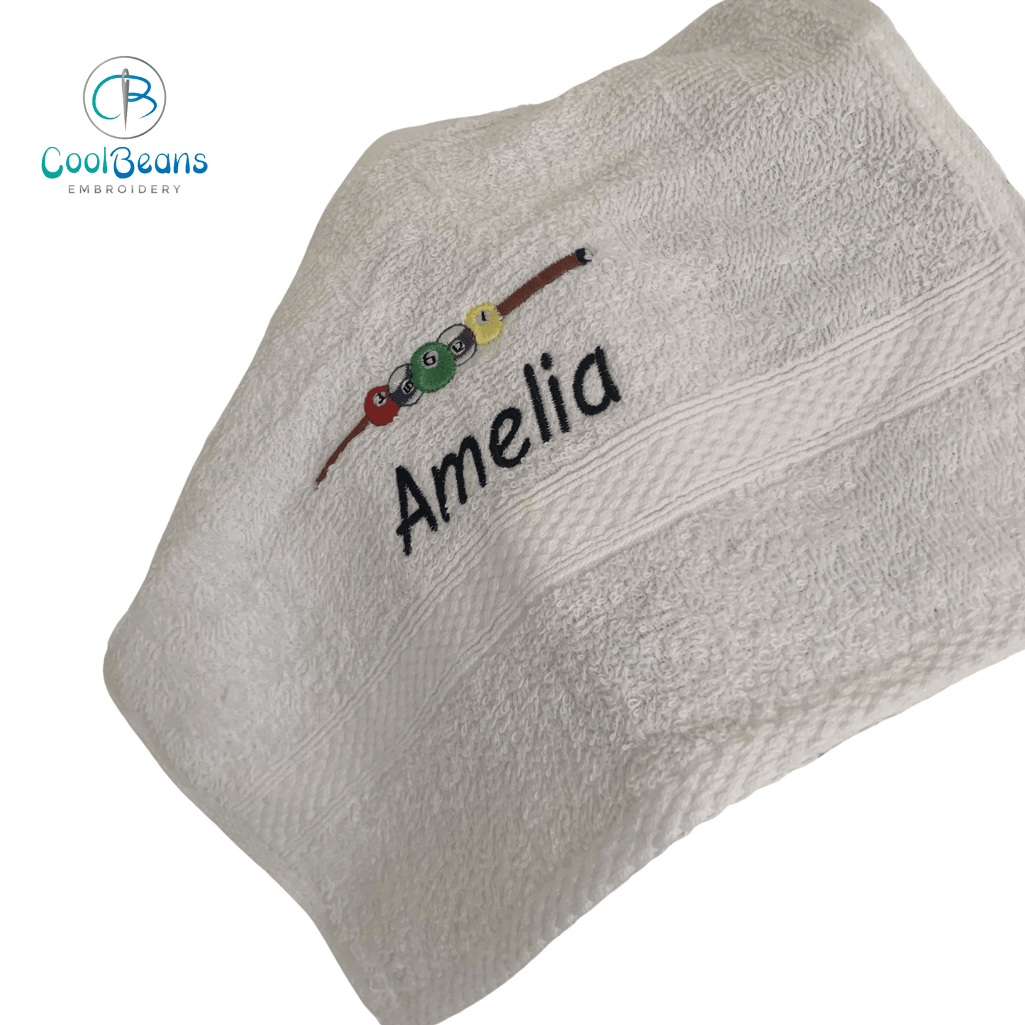 Pool - Balls & Cue Towels -Personalised