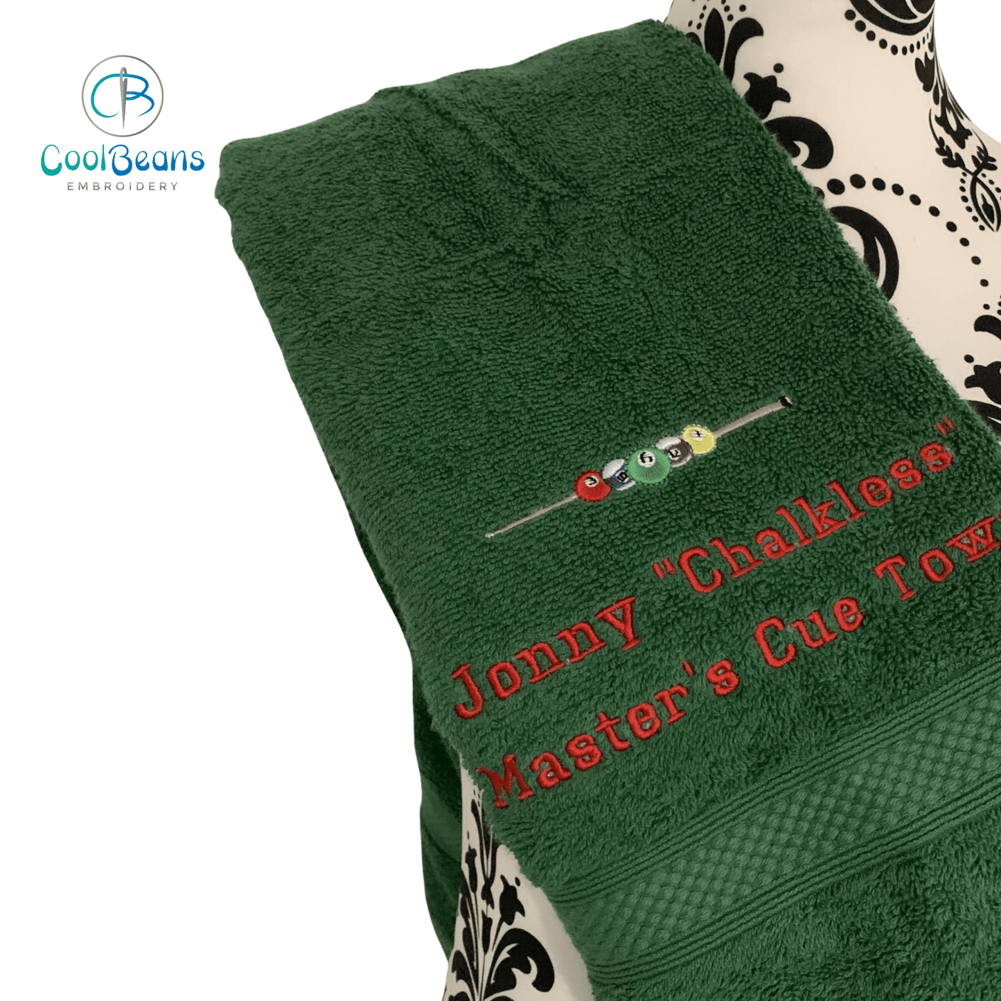 Pool - Balls & Cue Towels -Personalised