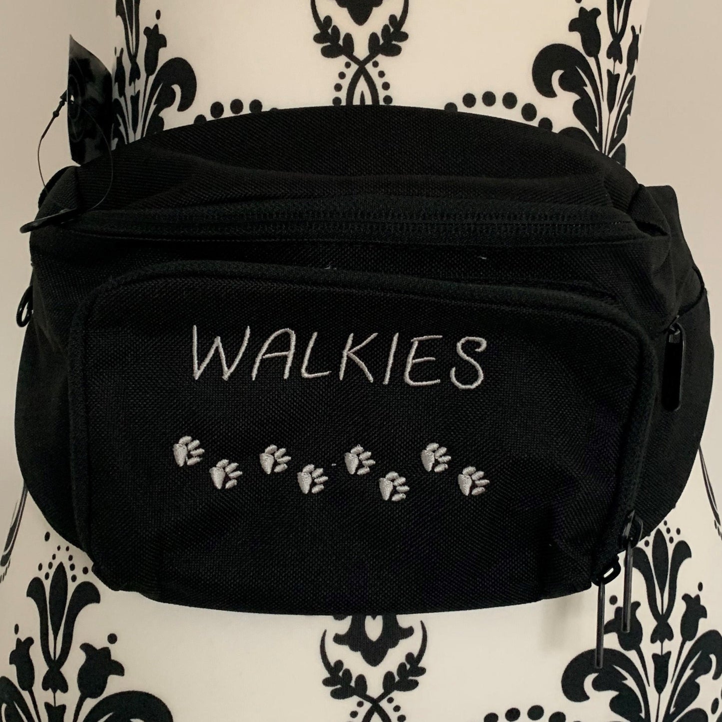Dog Walking - Mini Paws Belt Bag / 4 Zip Bumbag - Personalised - Cool Beans Embroidery & Personalisation