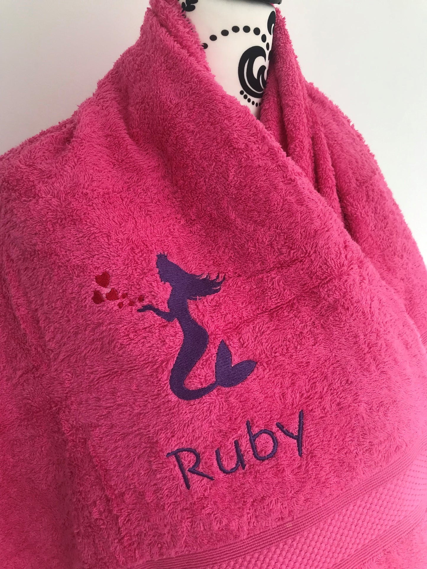 Mermaid Hearts Towels - Personalised - Cool Beans Embroidery & Personalisation
