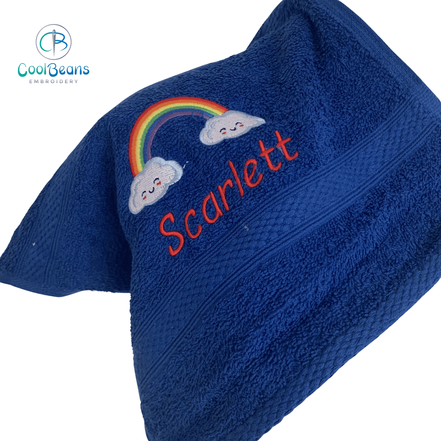 Rainbow Clouds Towels - Personalised