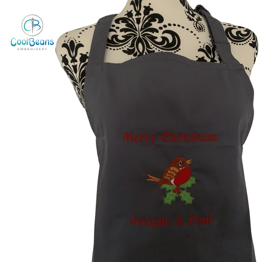 Apron - Robin Embroidered - Personalised