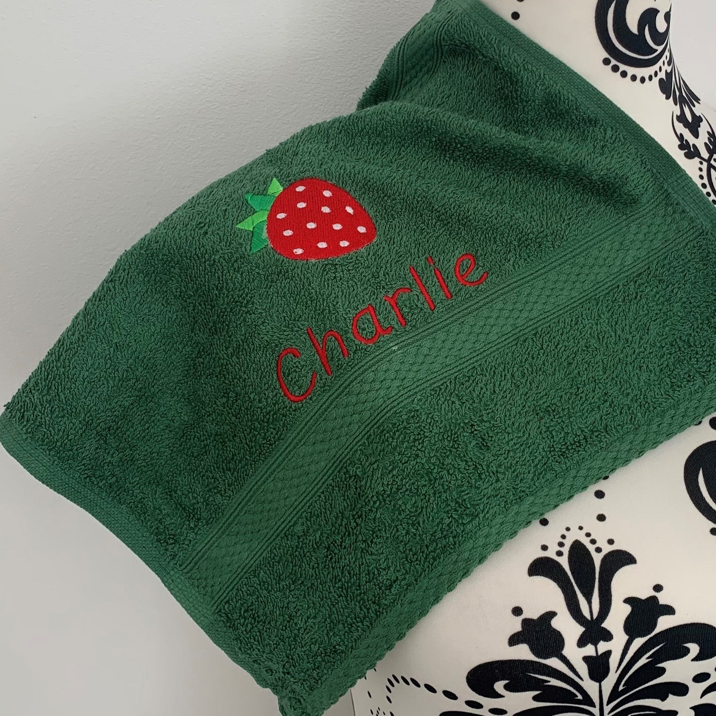 Strawberry Towels - Personalised - Cool Beans Embroidery & Personalisation