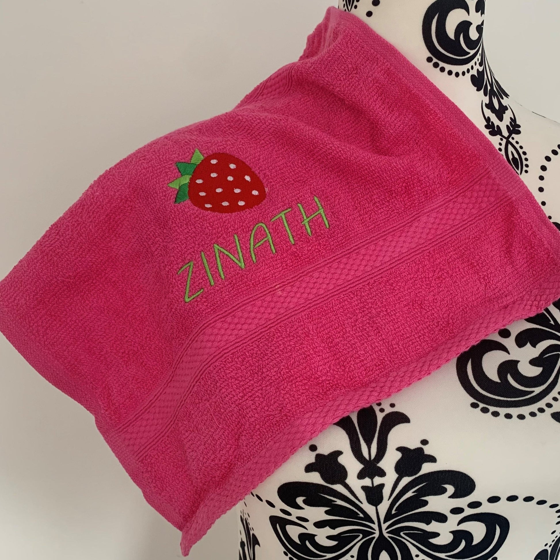 Strawberry Towels - Personalised - Cool Beans Embroidery & Personalisation