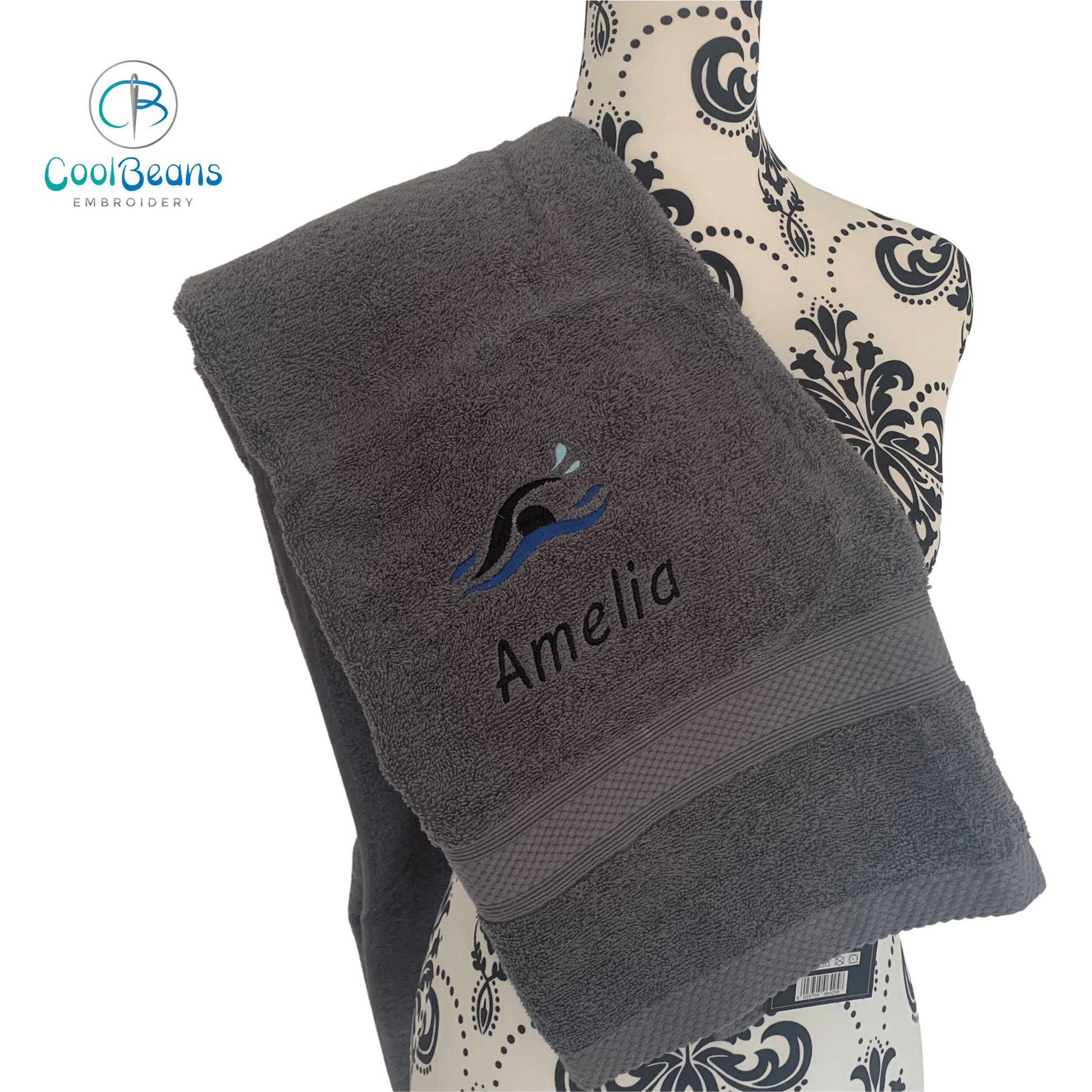 Swimmer Towel - Personalised - Cool Beans Embroidery & Personalisation