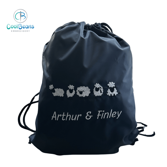 Sheep Drawstring Gym Bag - Personalised