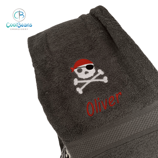 Skull & Crossbones - Pirates Towel - Personalised