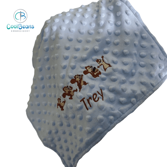 Squirrels - Baby Bubble Taggy Blanket / Satin Comforter - Personalised